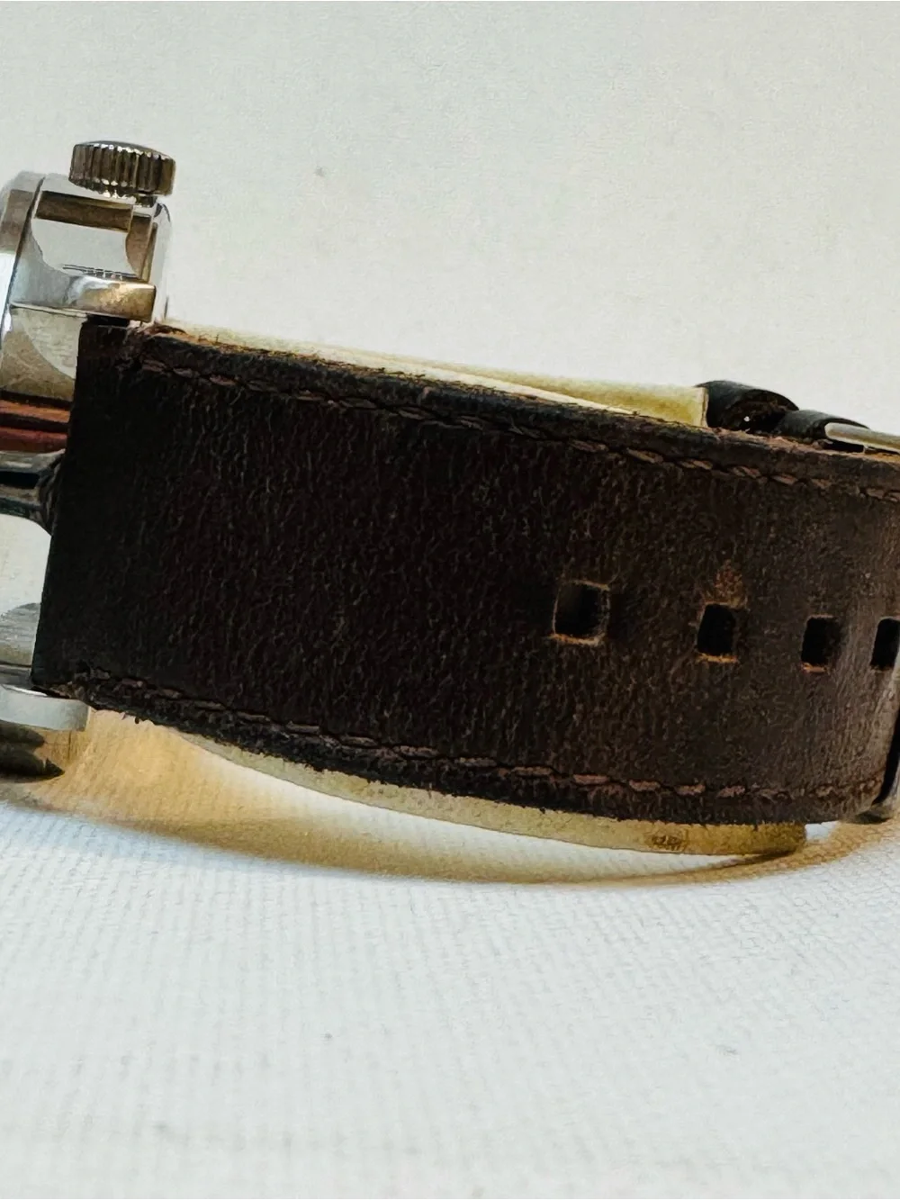 Nixon The Sentry 42mm Men's Day/Date Watch Silver Dial Brown Leather